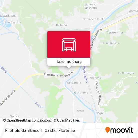 Filettole Gambacorti Castle map