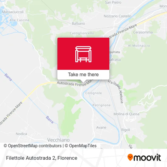 Filettole Autostrada 2 map