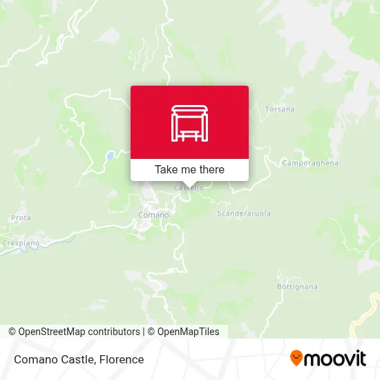Comano Castle map