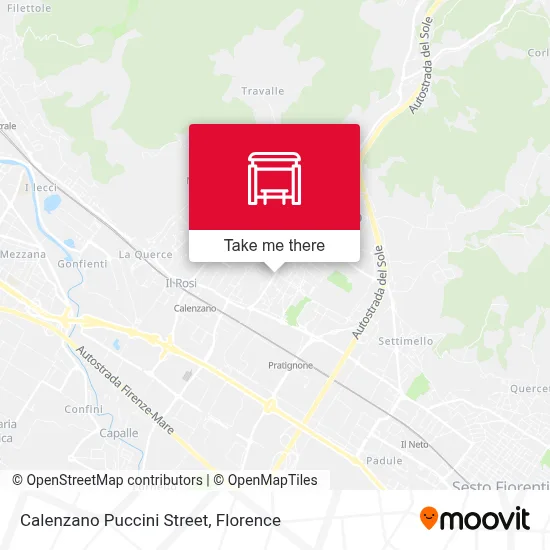 Calenzano Puccini Street map