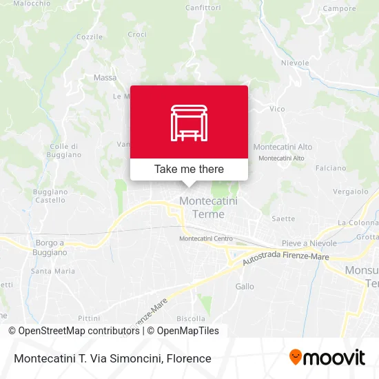 Montecatini T. Via Simoncini map
