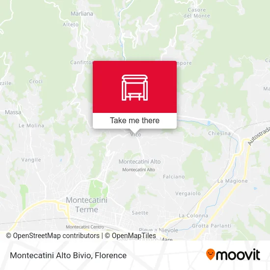 Montecatini Alto Bivio map