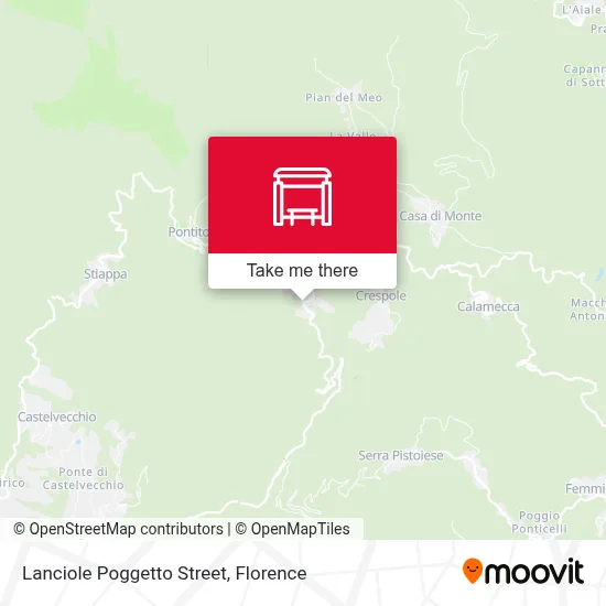 Lanciole Poggetto Street map