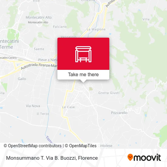 Monsummano T. Via B. Buozzi map