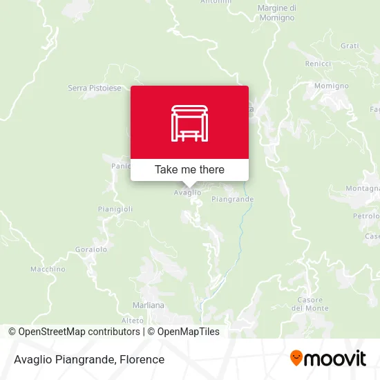 Avaglio Piangrande map