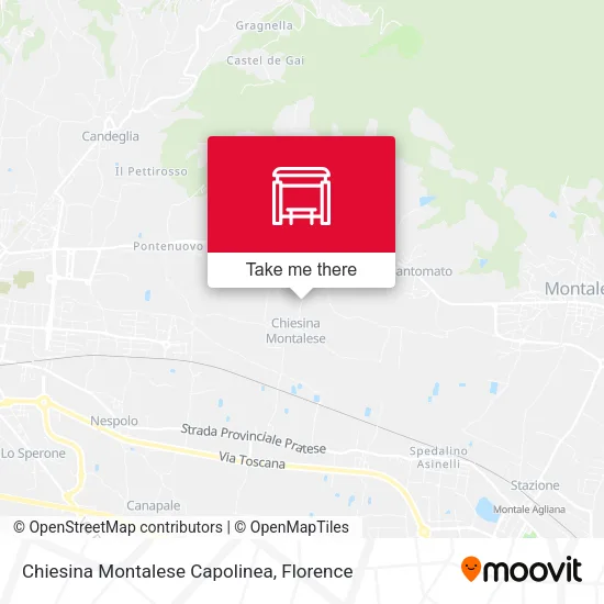 Chiesina Montalese Capolinea map