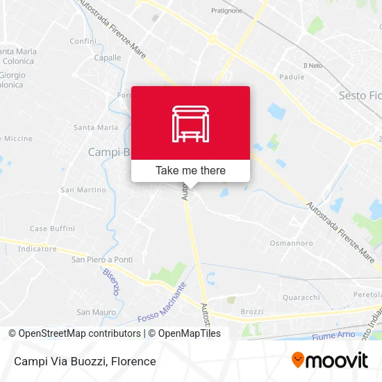 Campi Via Buozzi map