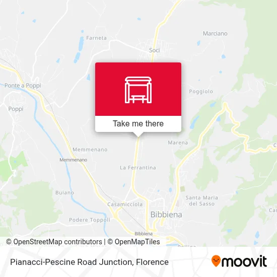 Pianacci-Pescine Road Junction map