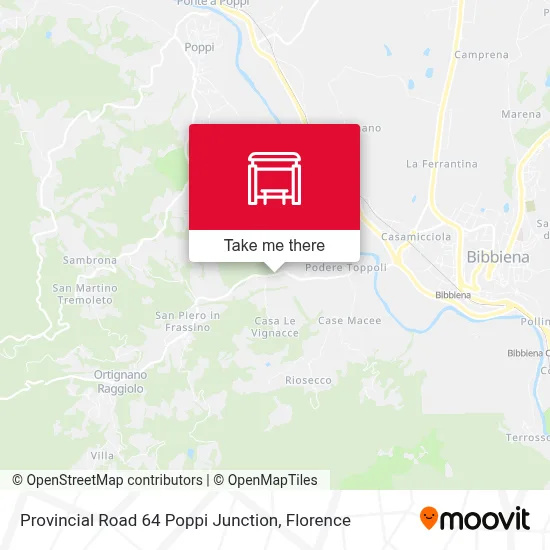 Provincial Road 64 Poppi Junction map