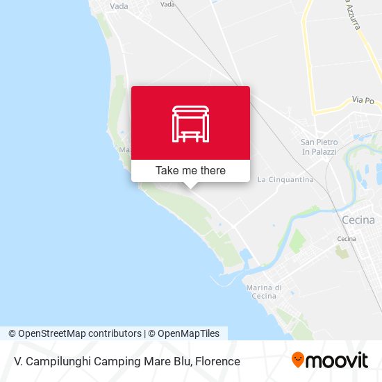 V. Campilunghi  Camping Mare Blu map