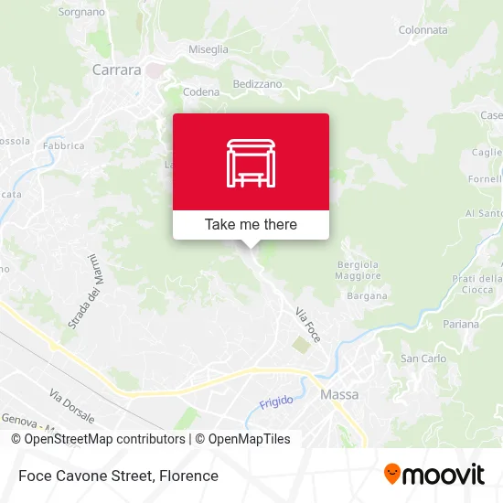 Foce Cavone Street map