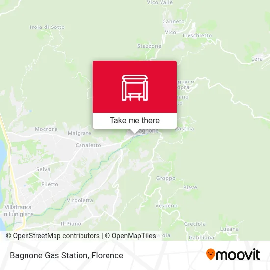 Bagnone Gas Station map