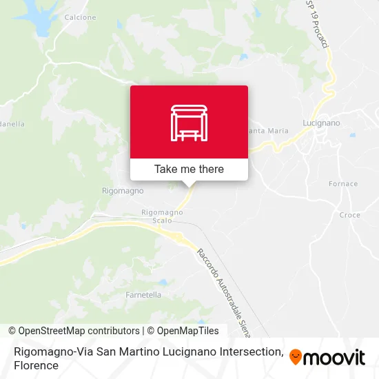 Rigomagno-Via San Martino Lucignano Intersection map