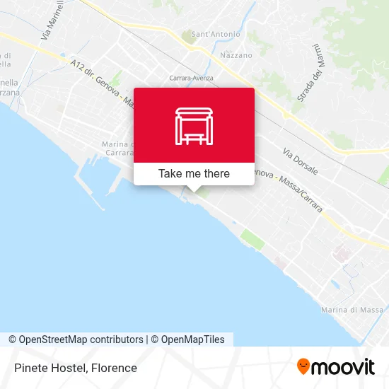 Pinete Hostel map