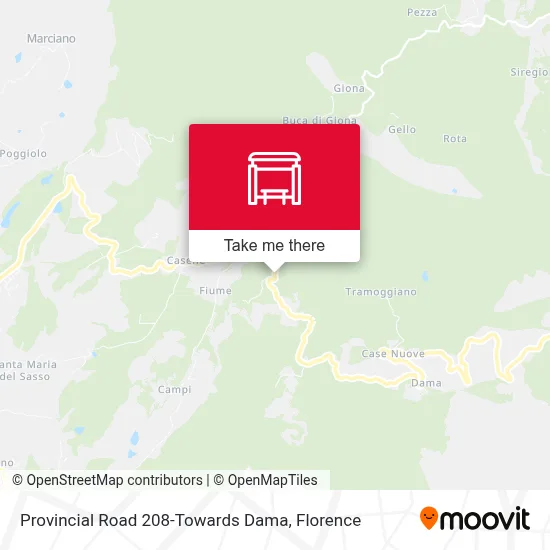 Provincial Road 208-Towards Dama map
