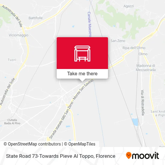 State Road 73-Towards Pieve Al Toppo map
