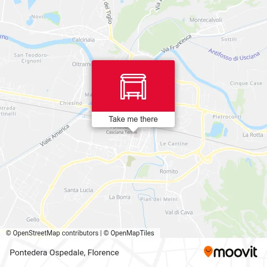 Pontedera Ospedale map