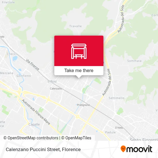 Calenzano Puccini Street map
