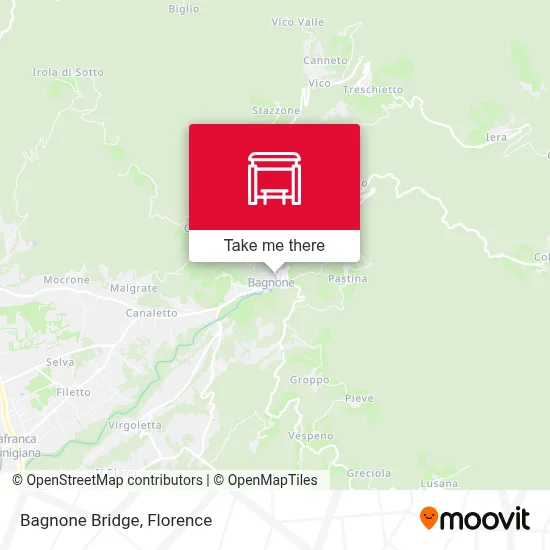 Bagnone Bridge map
