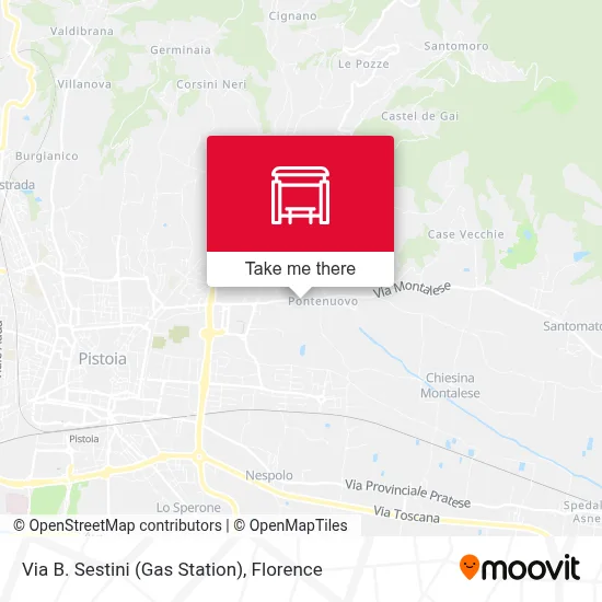 Via B. Sestini (Gas Station) map