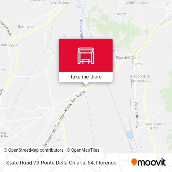 State Road 73 Ponte Della Chiana, 54 map
