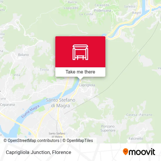 Caprigliola Junction map