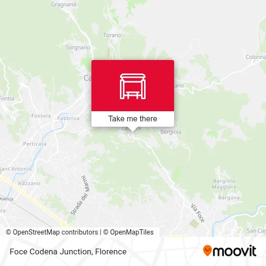 Foce Codena Junction map