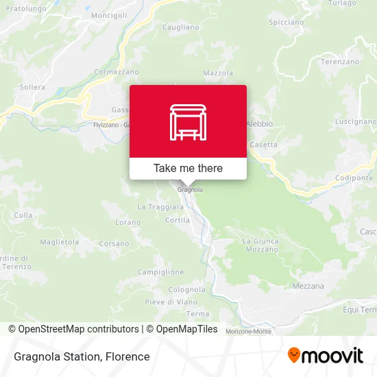 Gragnola Station map