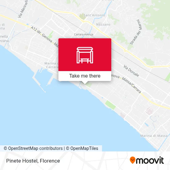 Pinete Hostel map