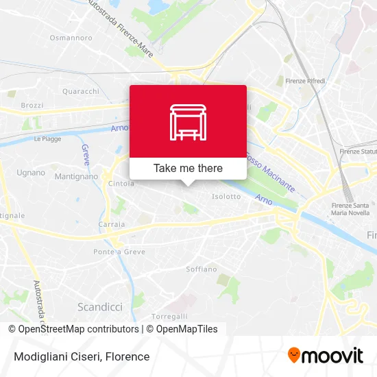 Modigliani Ciseri map