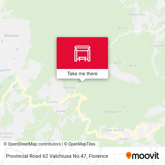Provincial Road 62 Valchiusa No.47 map