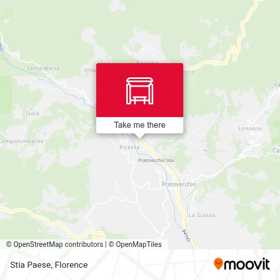 Stia Paese map