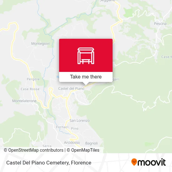 Castel Del Piano Cemetery map