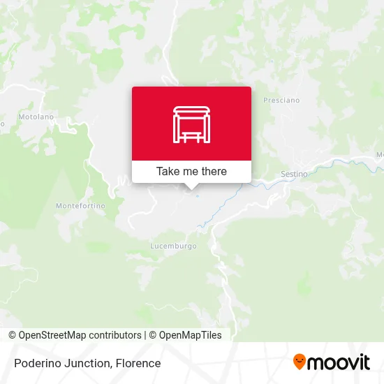 Poderino Junction map