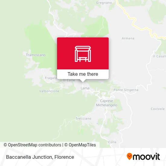 Baccanella Junction map