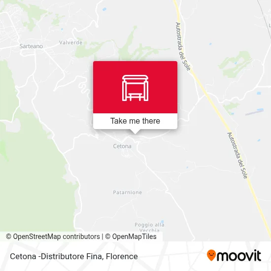 Cetona -Distributore Fina map