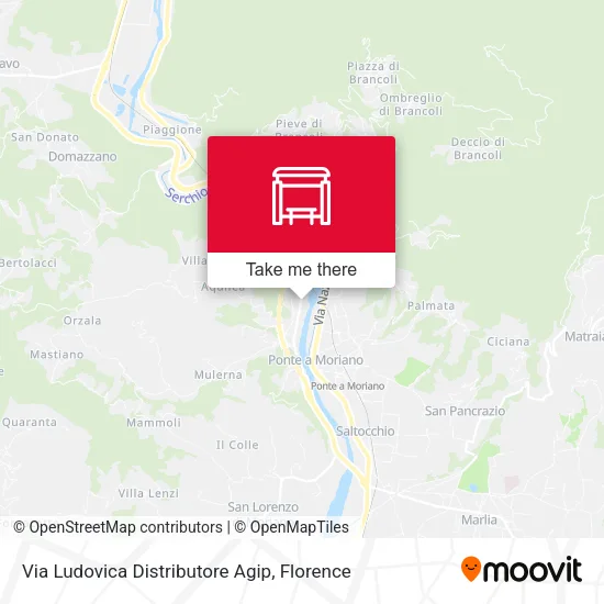Via Ludovica Distributore Agip map