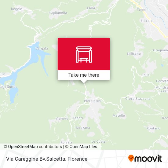 Via Careggine Bv.Salcetta map