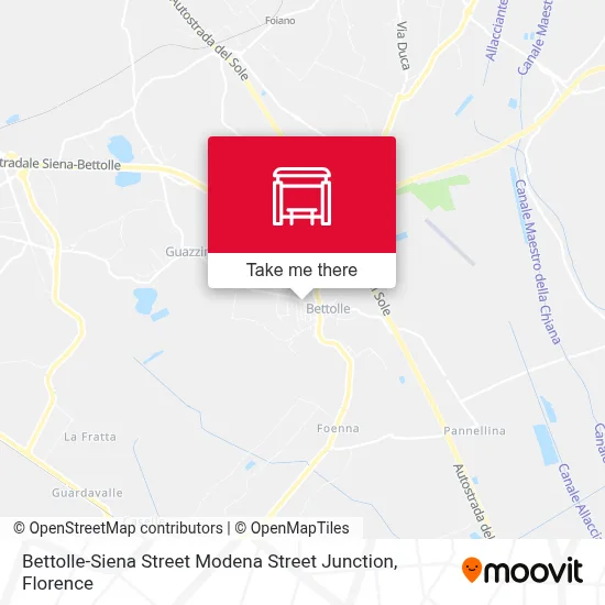 Bettolle-Siena Street Modena Street Junction map