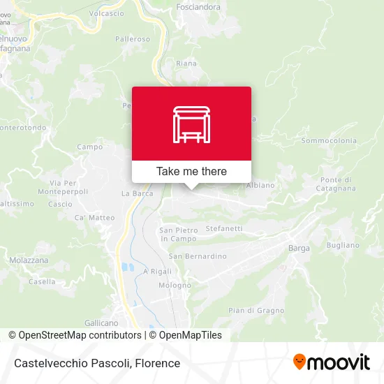 Castelvecchio Pascoli map
