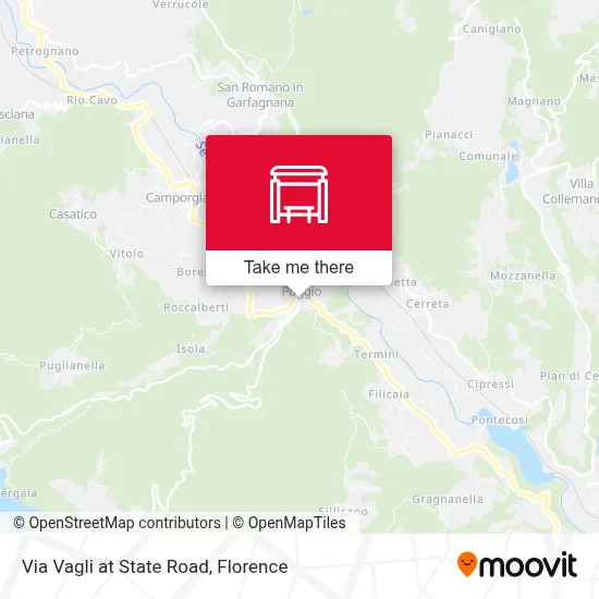 Via Vagli at State Road map