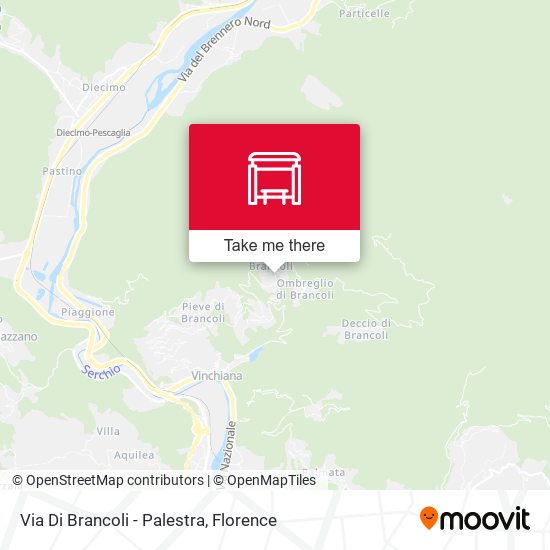 Via Di Brancoli - Palestra map