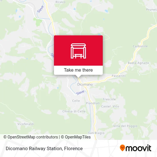 Dicomano Railway Station map