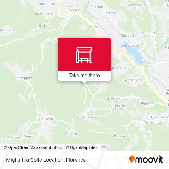 Migliarina Colle Location map