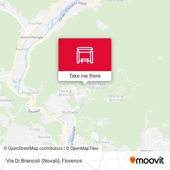 Via Di Brancoli  (Novali) map