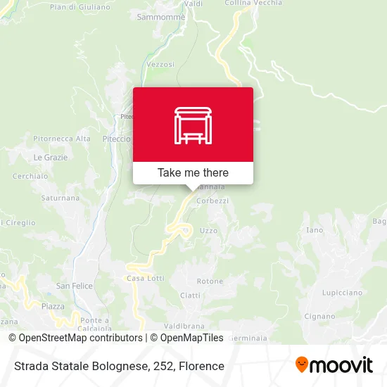 Strada Statale Bolognese, 252 map