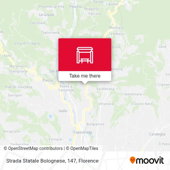 Strada Statale Bolognese, 147 map