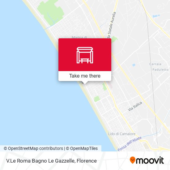 V.Le Roma Bagno Le Gazzelle map
