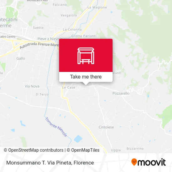 Monsummano T. Via Pineta map