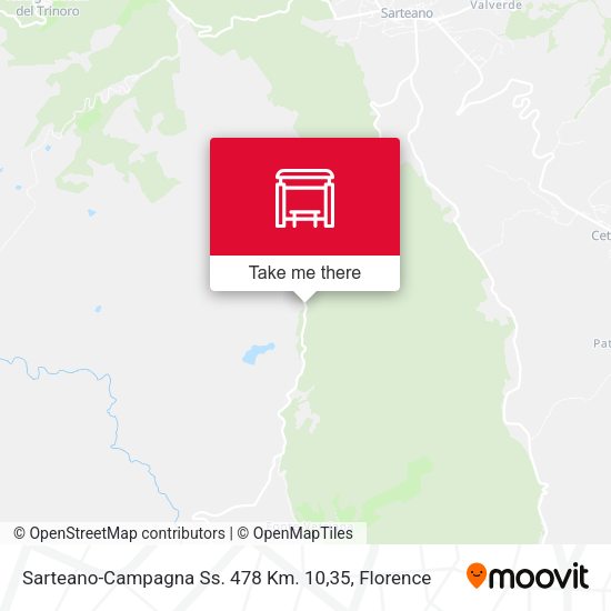 Sarteano-Campagna Ss. 478 Km. 10,35 map